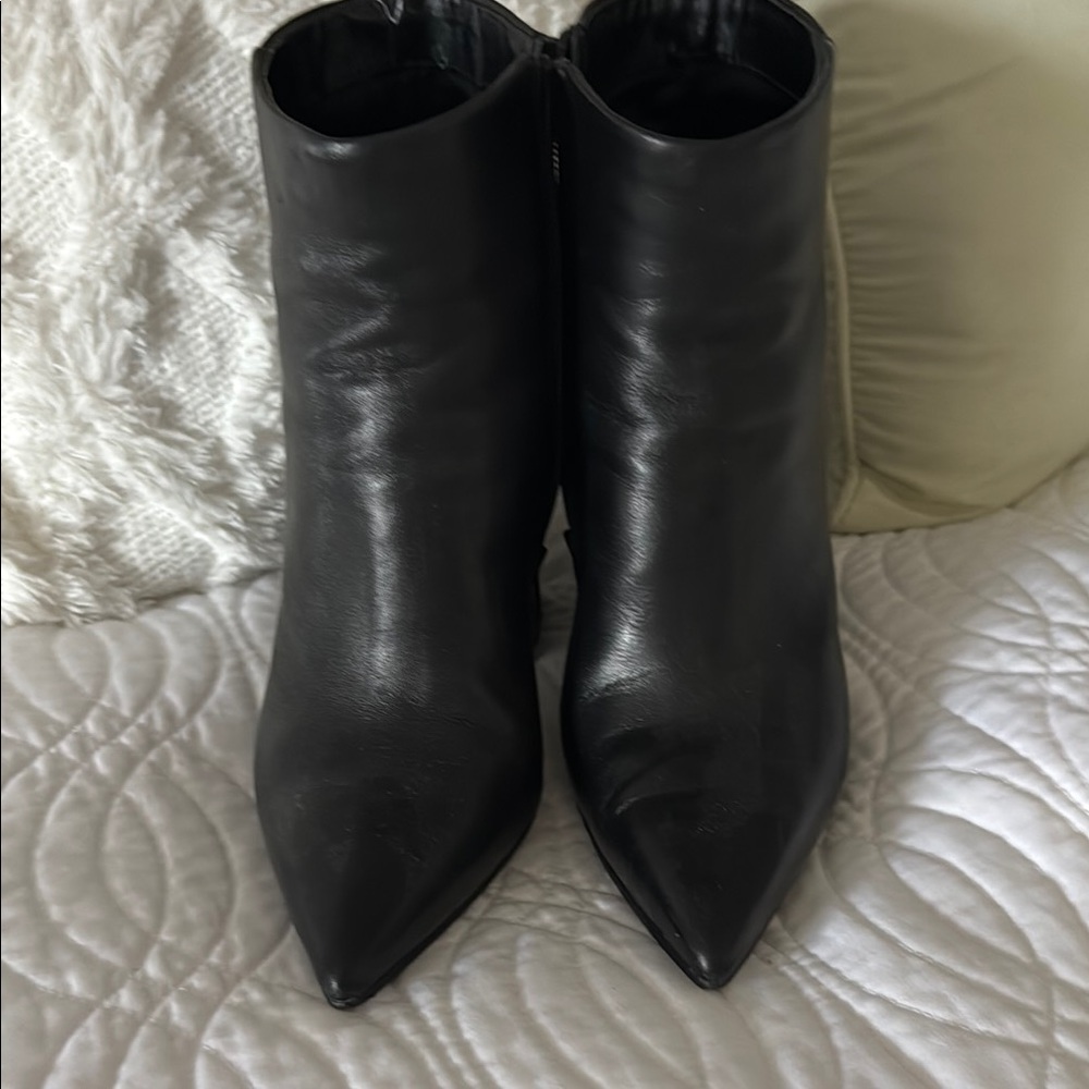 Black Leather Ankle Boots